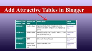 How to Easily Add Attractive Tables in Blogger