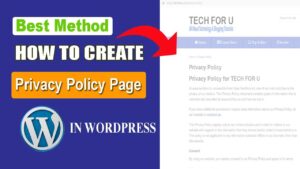 Privacy policy page