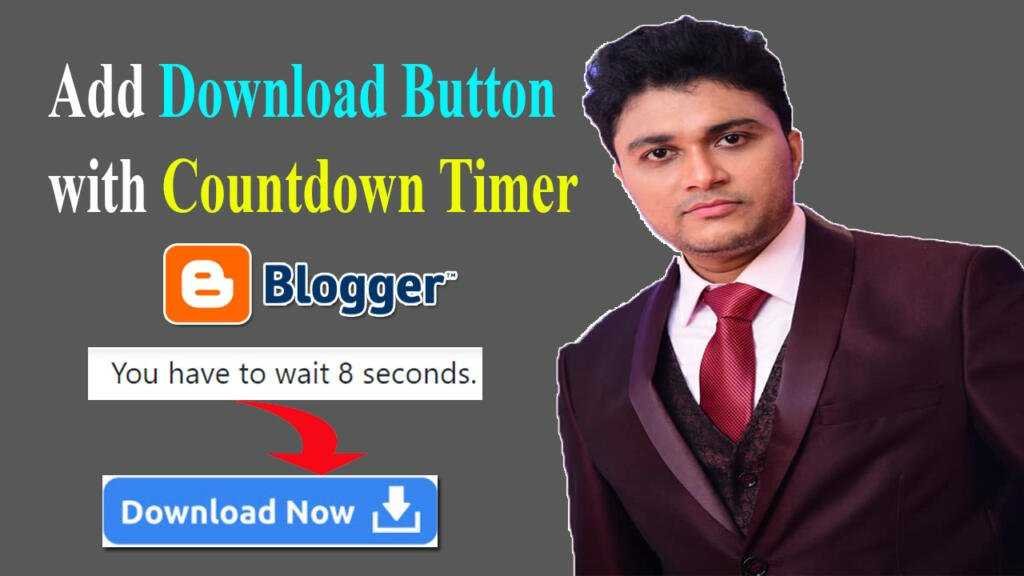 add Download button with Countdown timer in Blogger