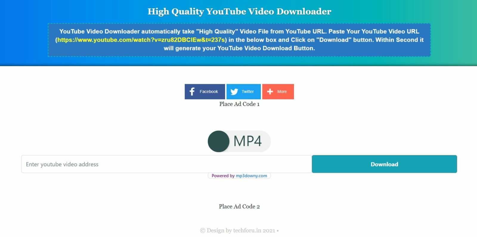 Youtube video downloader