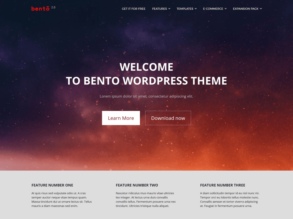 Bento is a sophisticated WordPress theme
