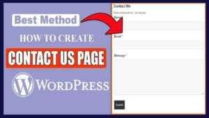 Create Contact Us Page in WordPress