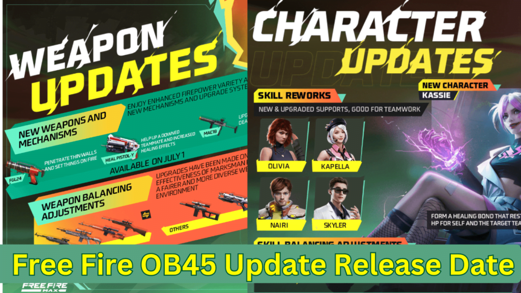 Free Fire OB45 Update Release Date is out, check now Free Fire OB45 Update Release Date