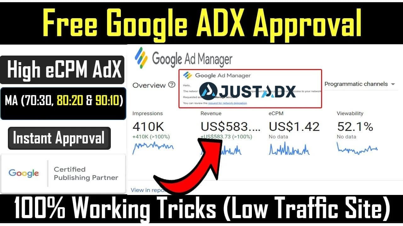 JustAdx AdX approval